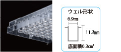 ウェル形状6.9mm×11.4mm